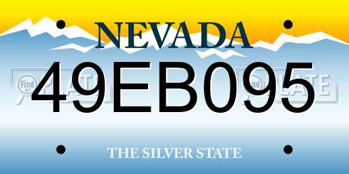 49EB095 Nevada License Plate
