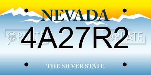 4A27R2 Nevada License Plate
