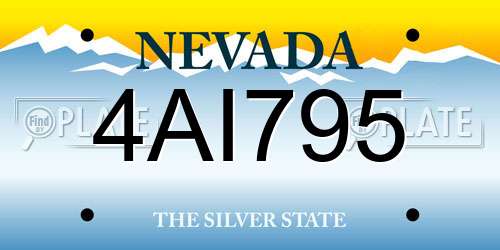 4AI795 Nevada License Plate