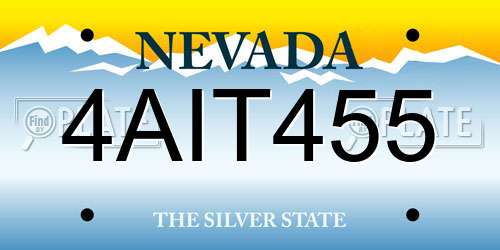 4AIT455 Nevada License Plate