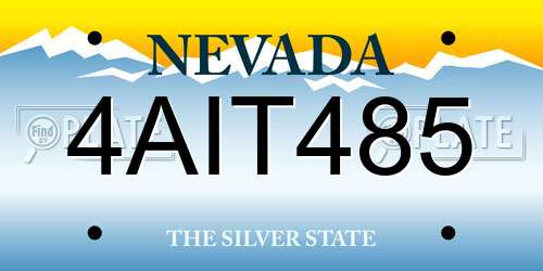 4AIT485 Nevada License Plate