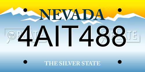 4AIT488 Nevada License Plate