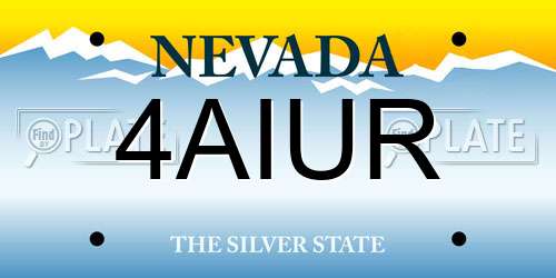 4AIUR Nevada License Plate