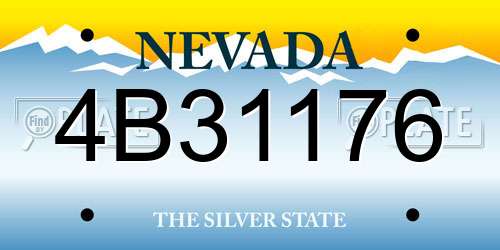 4B31176 Nevada License Plate
