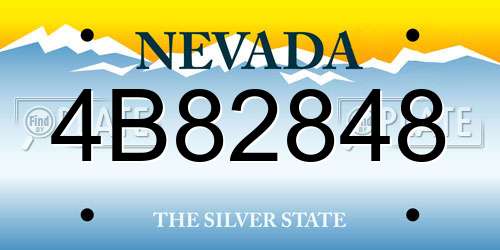 4B82848 Nevada License Plate