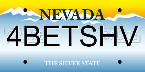 4BETSHV Nevada License Plate
