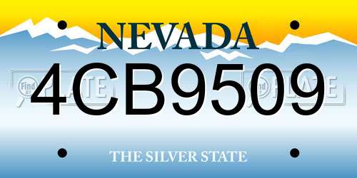 4CB9509 Nevada License Plate