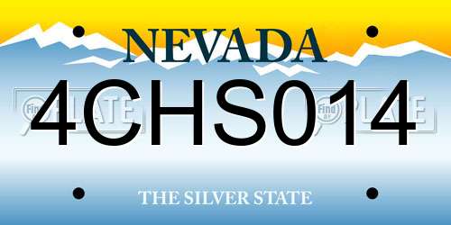 4CHS014 Nevada License Plate