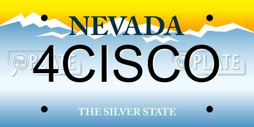 4CISCO Nevada License Plate