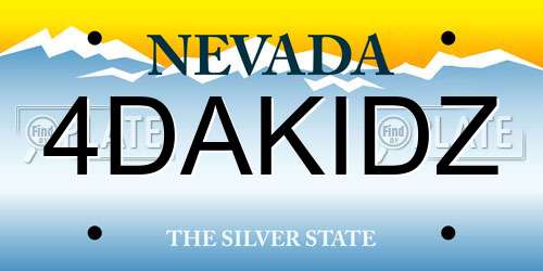 4DAKIDZ Nevada License Plate