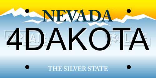 4DAKOTA Nevada License Plate