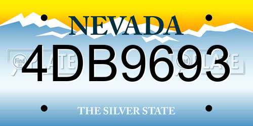 4DB9693 Nevada License Plate