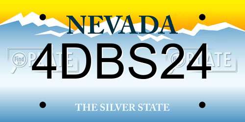 4DBS24 Nevada License Plate