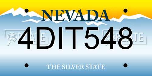 4DIT548 Nevada License Plate