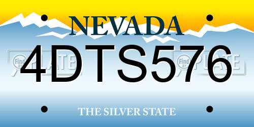 4DTS576 Nevada License Plate