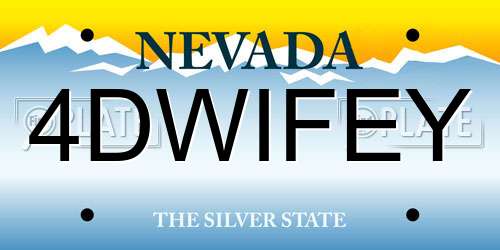 4DWIFEY Nevada License Plate