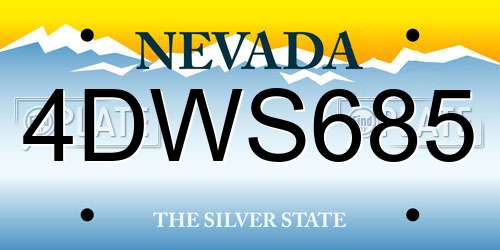 4DWS685 Nevada License Plate