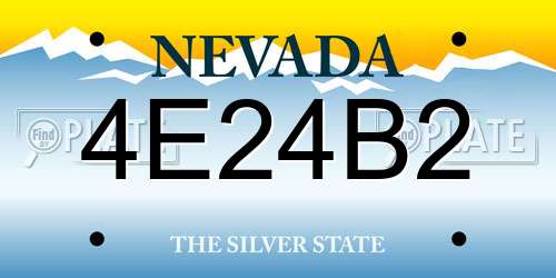 4E24B2 Nevada License Plate