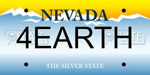 4EARTH Nevada License Plate
