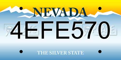 4EFE570 Nevada License Plate