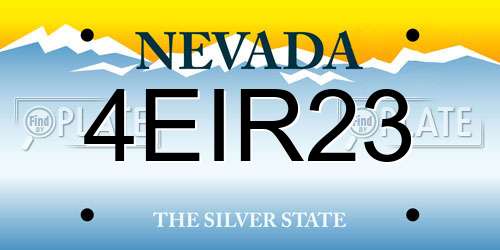 4EIR23 Nevada License Plate