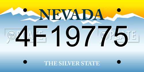4F19775 Nevada License Plate