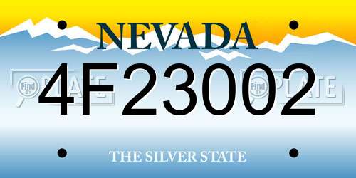 4F23002 Nevada License Plate
