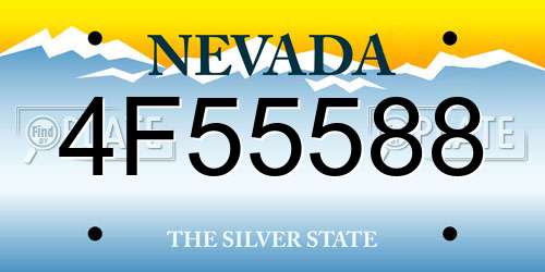 4F55588 Nevada License Plate