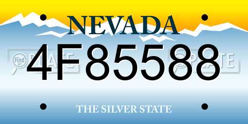 4F85588 Nevada License Plate