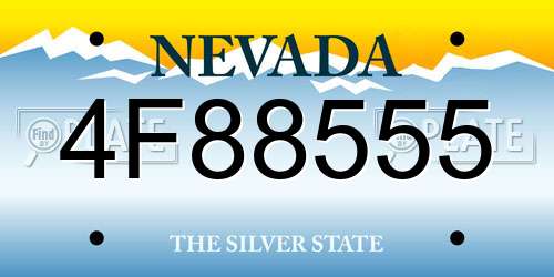 4F88555 Nevada License Plate
