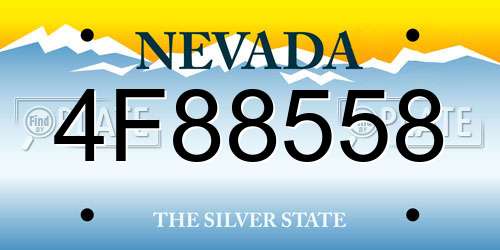 4F88558 Nevada License Plate