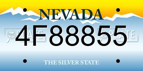 4F88855 Nevada License Plate