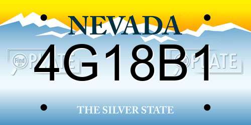 4G18B1 Nevada License Plate