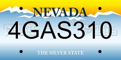 4GAS310 Nevada License Plate