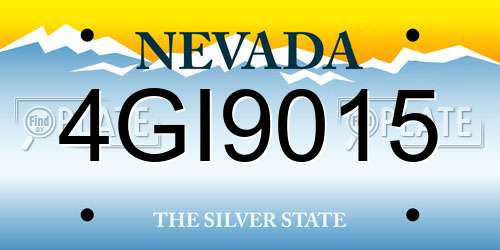 4GI9015 Nevada License Plate