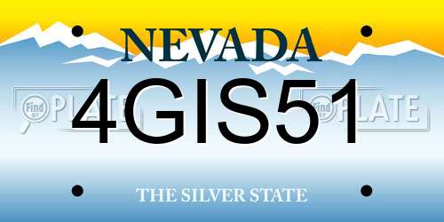 4GIS51 Nevada License Plate