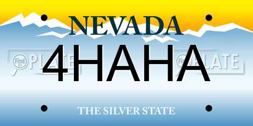 4HAHA Nevada License Plate