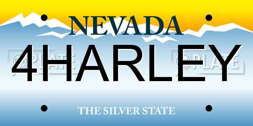 4HARLEY Nevada License Plate