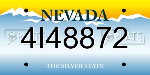 4I48872 Nevada License Plate