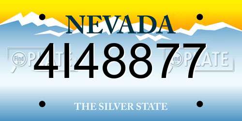 4I48877 Nevada License Plate