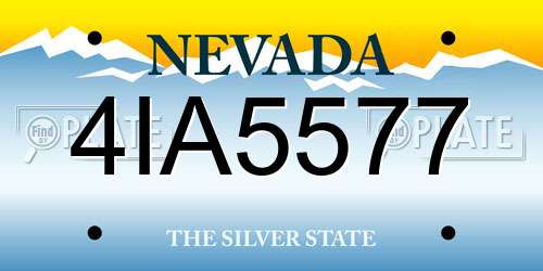 4IA5577 Nevada License Plate