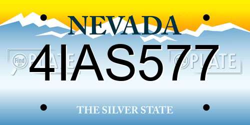 4IAS577 Nevada License Plate