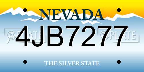 4JB7277 Nevada License Plate
