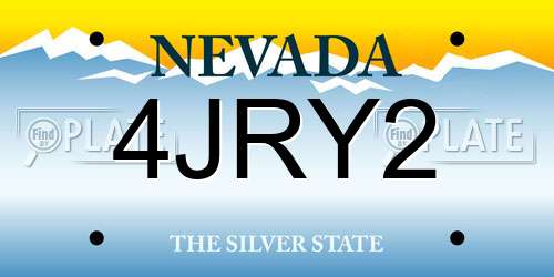 4JRY2 Nevada License Plate