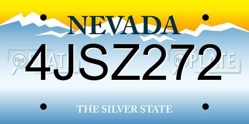 4JSZ272 Nevada License Plate
