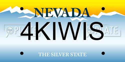 4KIWIS Nevada License Plate