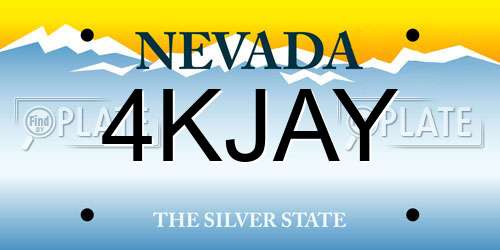 4KJAY Nevada License Plate