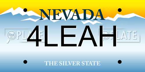 4LEAH Nevada License Plate