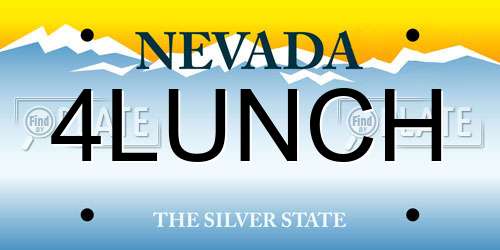 4LUNCH Nevada License Plate