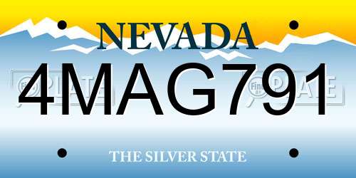 4MAG791 Nevada License Plate